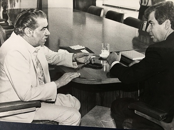 Com Joaquinzão, presidente do sindicato dos metalúrgicos de São Paulo (1986)