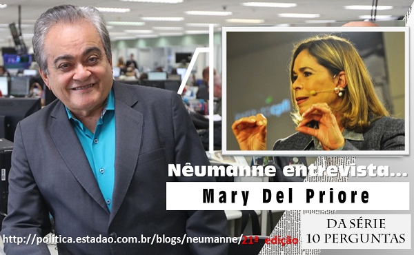Nêumanne entrevista Mary Del Priore. 21ª EDIÇÃO DA SÉRIE 10 PERGUNTAS 